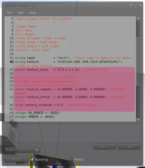 Clothing applier texture