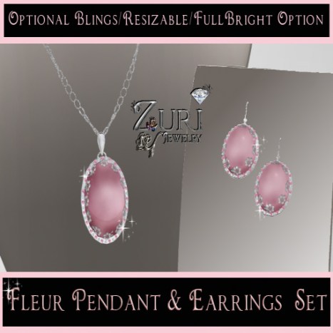 HFTC Fleur Pendant & Earrings by Zuri Rayna