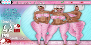 D&G CHEVRON PINK LEGGINGS & TOP MP PIC